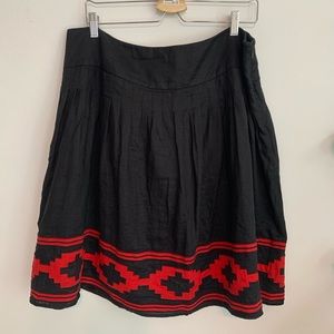 Ralph Lauren Black Linen Skirt - Size 16